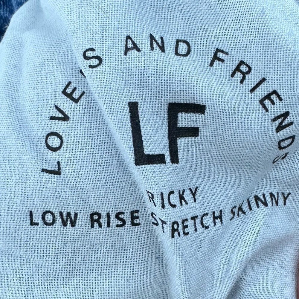 Lovers + Friends Ricky Low Rise Skinny Jeans Ripped In Marabella Size 27 - Picture 2 of 9